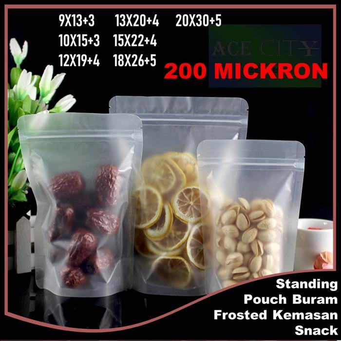 Standing Pouch Frosted Kemasan Buram Snack