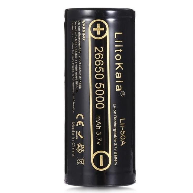 Liitokala Lii-50A 26650 5000Mah Hicapacity Li-Ion Rechargeable Battery