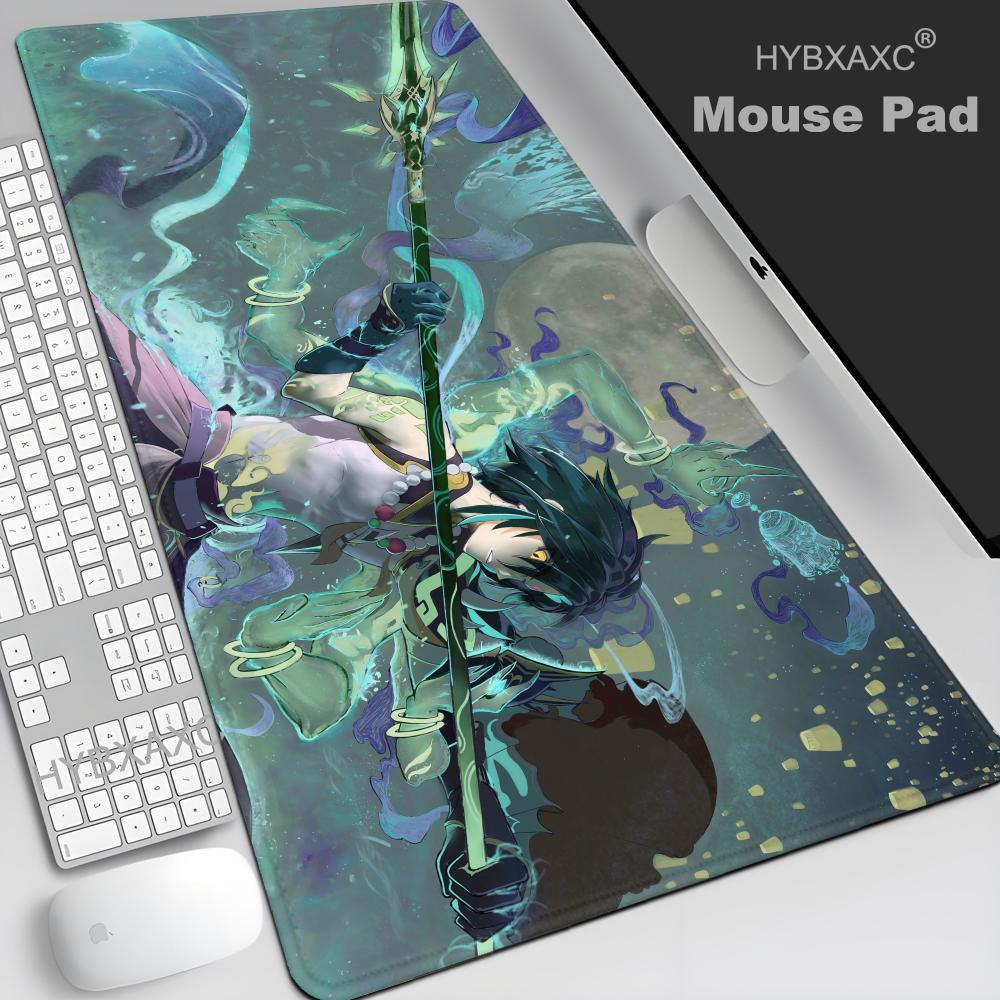 Genshin Impact Xiao Mouse Mats Pc Cabinet Desk Mat Gaming Accessories Keyboard Pad Gamer Xxl Anime