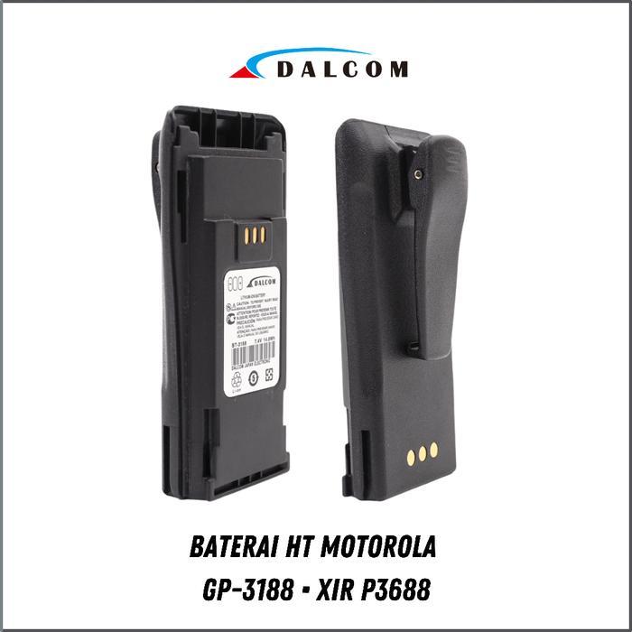 JTTOP" BATERAI HT MOTOROLA LITHIUM GP3188 GP-3188 + BELT KLIP