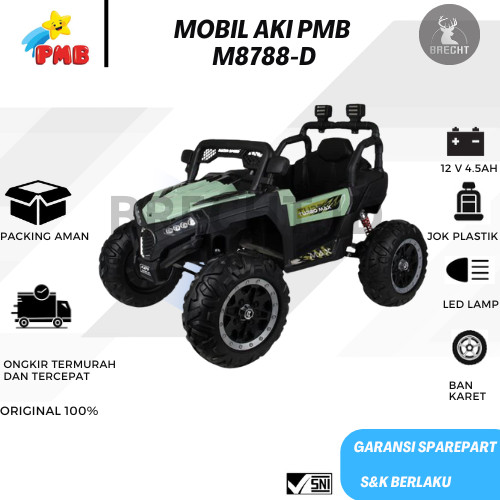 Mainan Anak Mobil Aki PMB M8788-D Ban Besar Karet