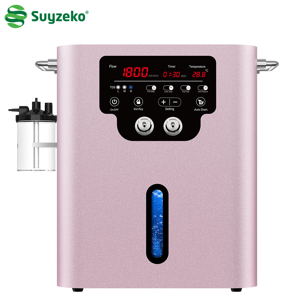 SUYZEKO 1800ml Hydrogen Water Generator Hydrogen Inhalation Machine O2 HHO Double Outlet Hydrogen