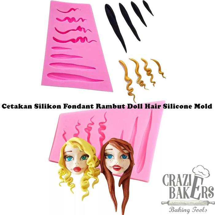 Cetakan Silikon Fondant Rambut Doll Hair Silicone Mold