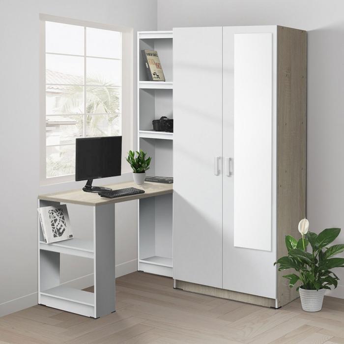 Idea Kaca Saja - Untuk Lemari 2 Pintu Dengan Meja Belajar Sandiego (Lemari Dijual Terpisah) Populer