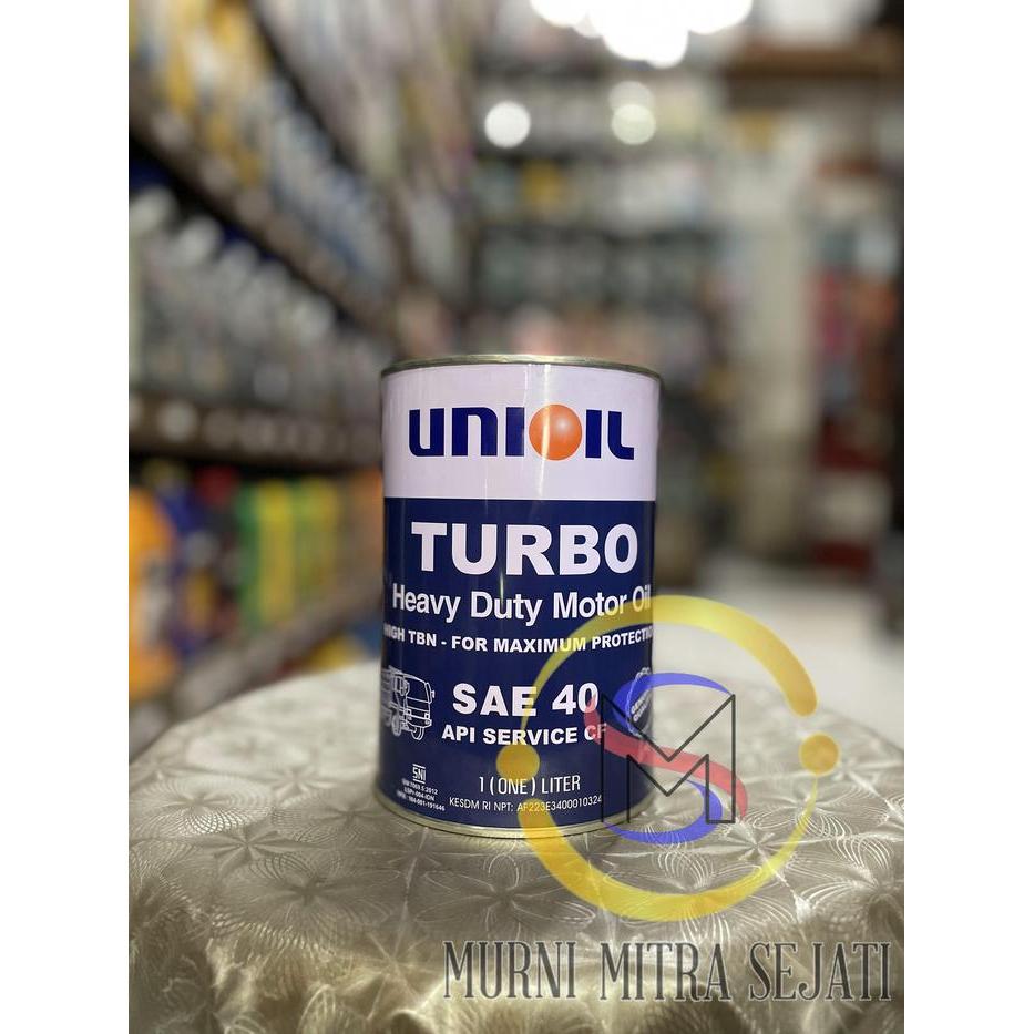 UNION UNIOIL TURBO SAE 40 HEAVY DUTY MOTOR OLI DIESEL UNI OIL 1 L