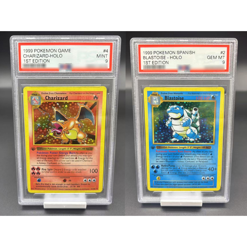 1999 Ptcg 1St Edition Charizard Venusaur Blastoise English Version Rating Card Copy Version Diy Game