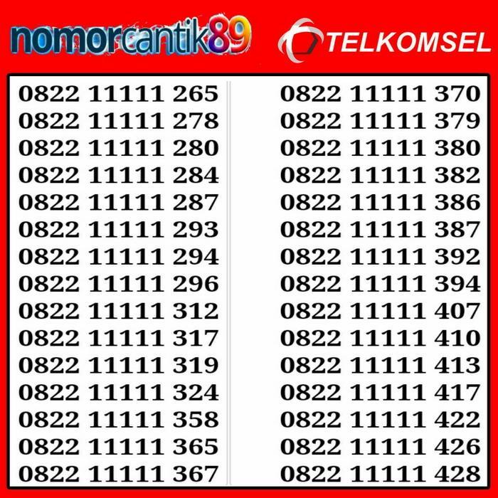 Nomor Cantik Simpati 0812 1111 Xxxx