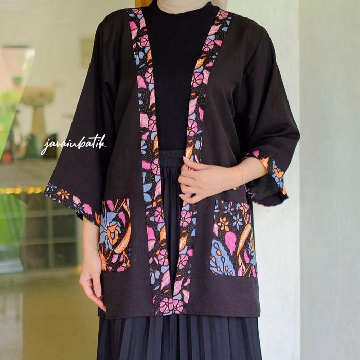 JAVAINBATIK - OUTER HANISA BATIK WANITA KERJA - OUTER BATIK - BATIK WANITA - BATIK KERJA WANITA