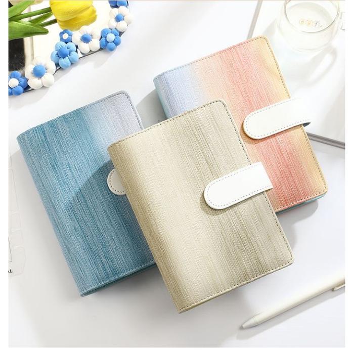 Terlaris Binder Tabungan A6 6 Lubang Kulit Sintetis Texture Linen Binder Keuangan Binder Tabungan