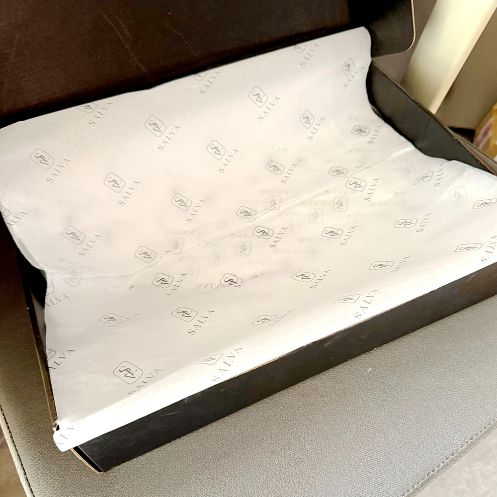 100 sheets CUSTOM TISSUE PAPER with LOGO PRINTED BLACK PINK WHITE WRAPPING PAPER FOR PACKAGING