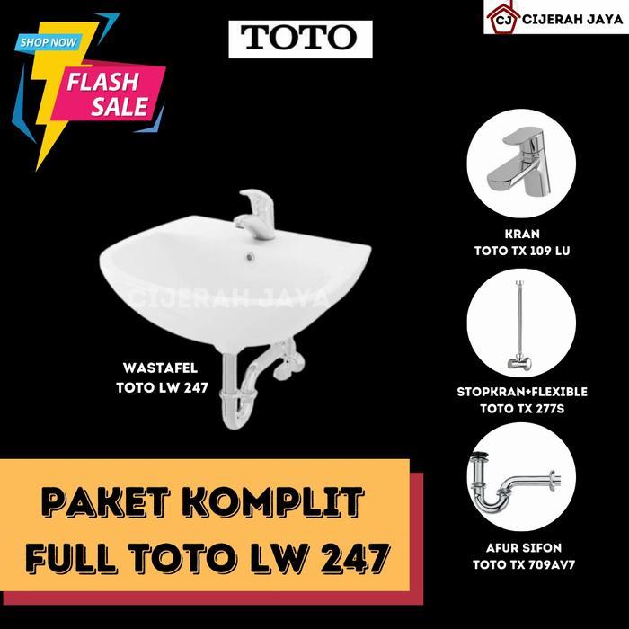 PAKET WASTAFEL TOTO LW 247 CJ + ALAT FULL TOTO / WASHTAFEL TOTO LW247 - GOJEK BANDUNG