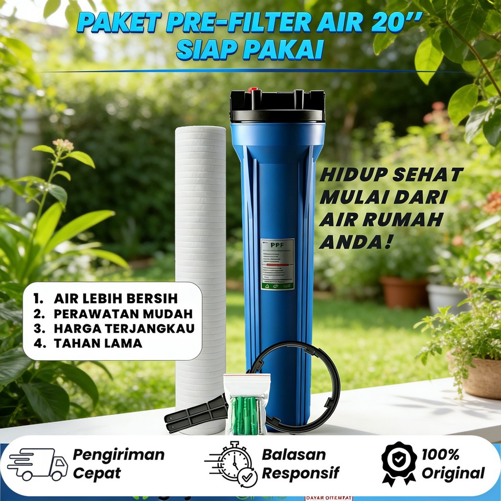 Housing Filter 20 Inch Biru / Transparan
