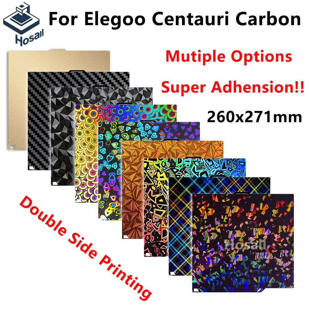 Elegoo Centauri Carbon Build Plate Smooth PEO Sheet PET Carbon Fiber Heatbed Spring Steel Sheet PEI