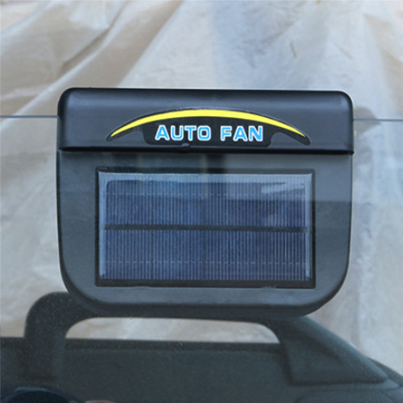 Ventilation Car Fan Solar Powered Auto Window Cooler Colder Air Vent Circulator Cooling Fan