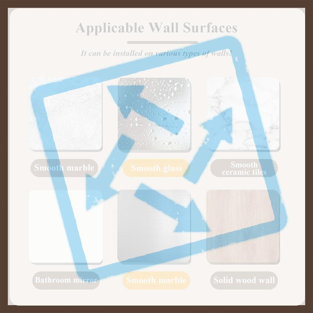 Walnut Suction Cup Bathroom Shelf No Drilling Heavy Duty Storage Rack Over Faucet Sink Rack for