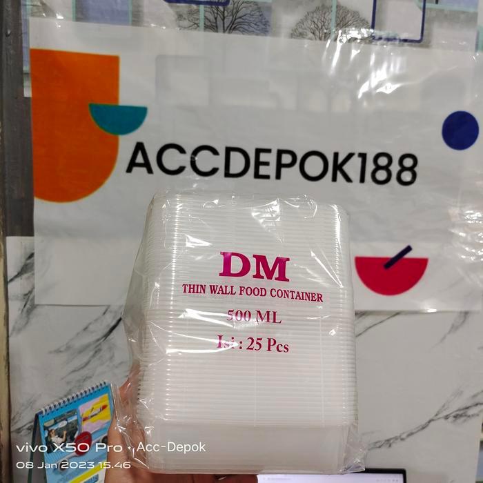 Thinwall Kotak Makan Food Container Mika Box 500Ml 650Ml 750Ml 1000Ml