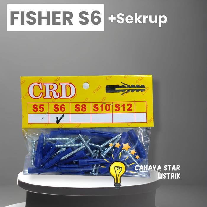 Fisher S6 + Sekrup DUMBO / Fisher S6 Sekrup Isi 25 Pcs