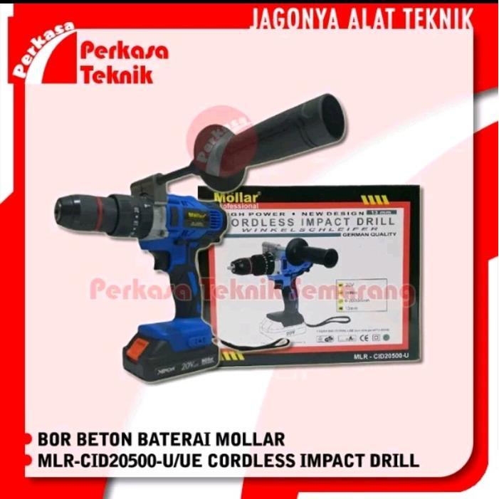 Bor Beton Baterai Mollar Cid20500-U/Ue Cordless Impact Drill 13Mm