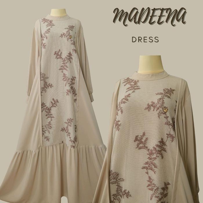 By Dolla - Madeena Dress Vol.2 - Gamis Hari Raya Gamis Burkat - Bahan Lembut Dingin - Desain Elegan