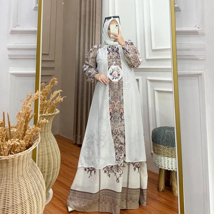 KAMEELA Dress set hijab seruty gamis simple elegant Lebaran 2026