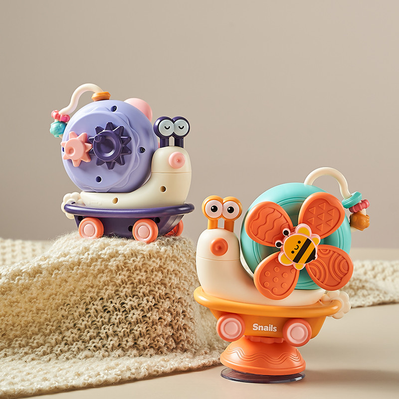 Snail Car Suction Cup Spinner Windmill Toys Sensory Fine Motor Infant Travel Toys Montessori For For