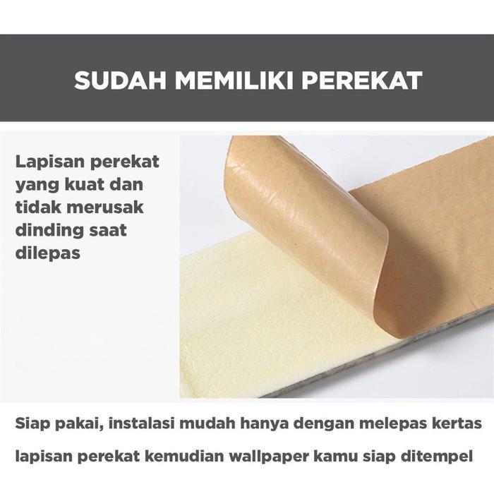 Paus Biru - Paket 5 Pcs Wall Border List 2.3 M - Wallborder Foam 3D List Dinding Wallpaper 3D PVC