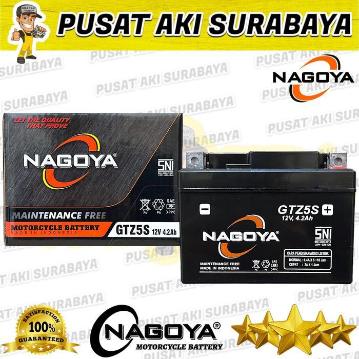 Terlaris!! Aki Kering Nagoya Gtz5S 4.2 Amper Motor Matic Freego Mio J