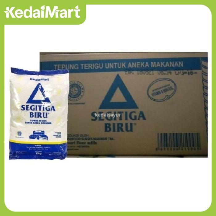 Tepung Terigu Segitiga Biru 1 Kg Dus