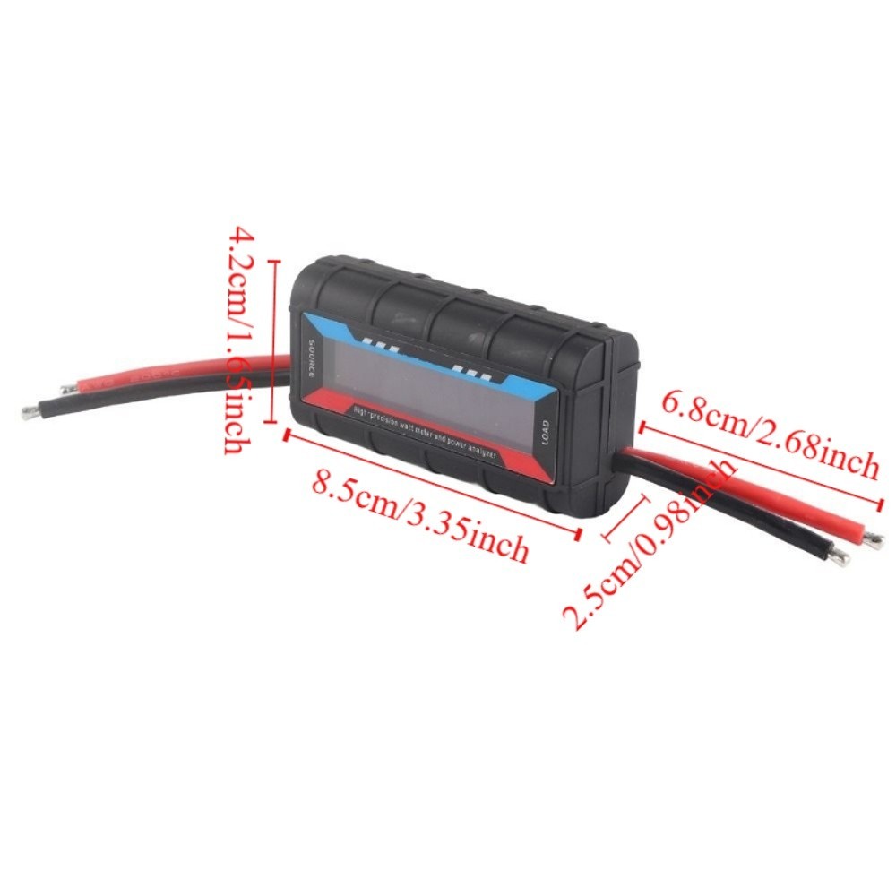 150A Capacity High Precision Watt Meter Digital LCD Screen Real-time Reading Voltage Amp Meter