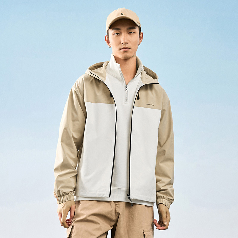 XTEP JACKET COAT FOR MEN AND WOMEN SPRING QUICK-DRYING UNISEX COAT HOODED WIND PROOF COUPLES OUTDOOR