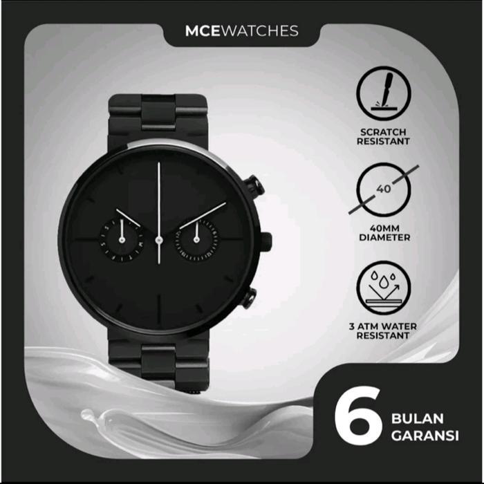 MCE Jam Tangan Pria Regal Series Full Black (Stainless Steel)