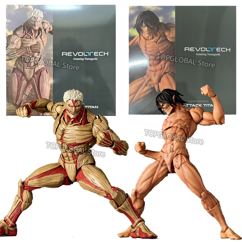 Kaiyodo Attack On Titan Figure Revoltech Amazing Yamaguchi Armored Titan Eren Jaeger Anime S Ko El