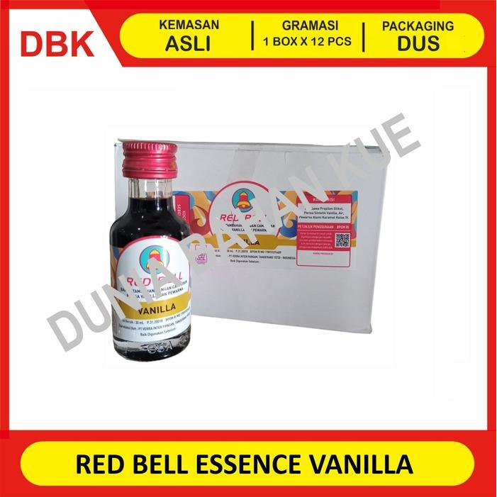 RED BELL ESSENCE VANILLA VANILA 30 ML - 1 LUSIN 12 PCS / ESSENCE MAKANAN RASA VANILA