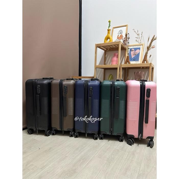 Garansi Koper Swiss Polo 22 Inch Bahan Abs Roda Double Kunci Kombinasi 3 Angka Roda Berputar 360