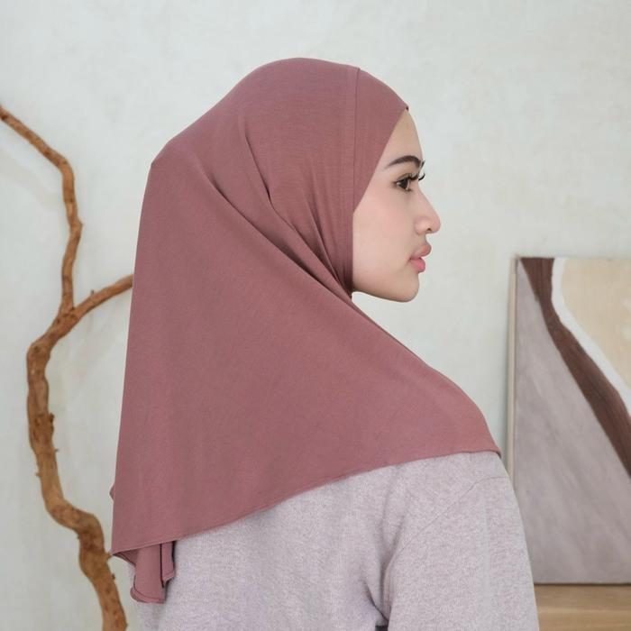 Dhinda Hijab Alaya Instan Bergo Rayon Cooltech Pet Tipis Look Malay - Hijab Serbaguna Nyaman Anti