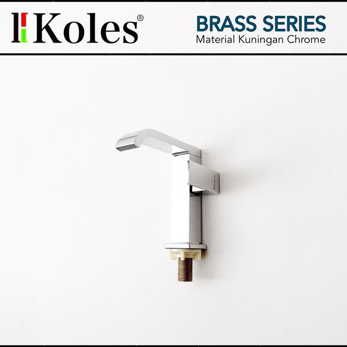 Koles 2303 Kran Wastafel Keran Air Cuci Tangan Muka Kuningan Chrome