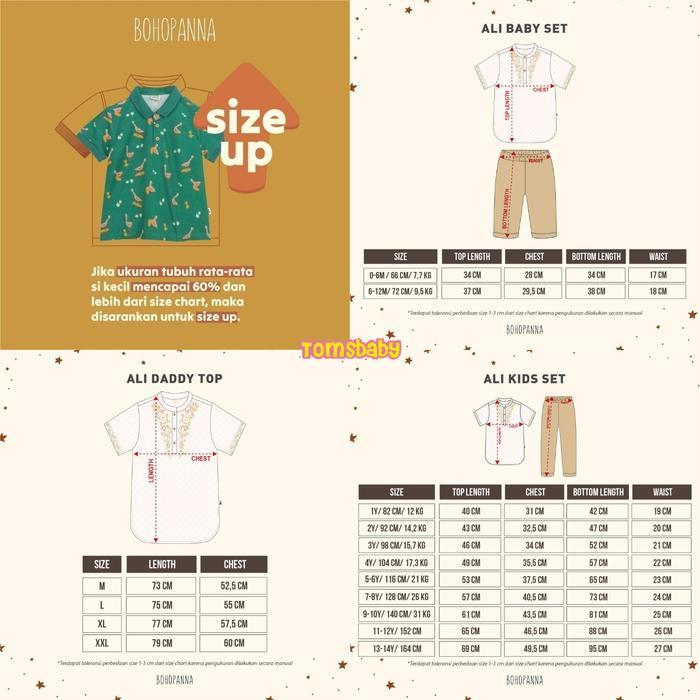 [TOMS] BOHOPANNA - SARIMBIT RAYA IDUL FITRI FAMILY SET SABILA -ZIDAN NABILA BABY KIDS DRESS INAYA