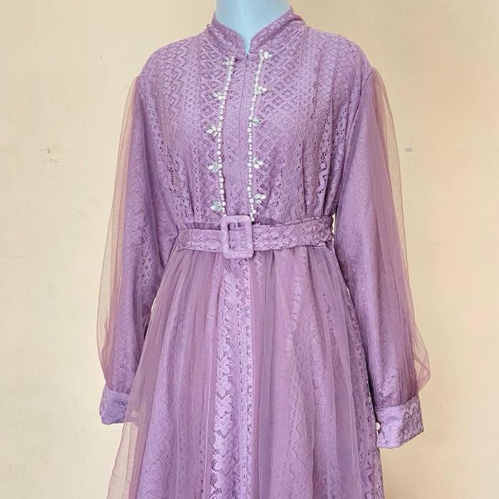 Arumi Dress Gamis Brukat - Baju Kondangan Gaun Pesta Busana Muslim Wanita Dewasa Remaja Mewah Maxi