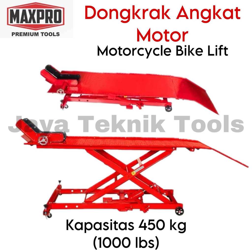 PROMO Dongkrak Angkat Motor Maxpro 450 kg Motorcycle Bike Lift 1000 lbs Hydraulic Hidrolik Bengkel
