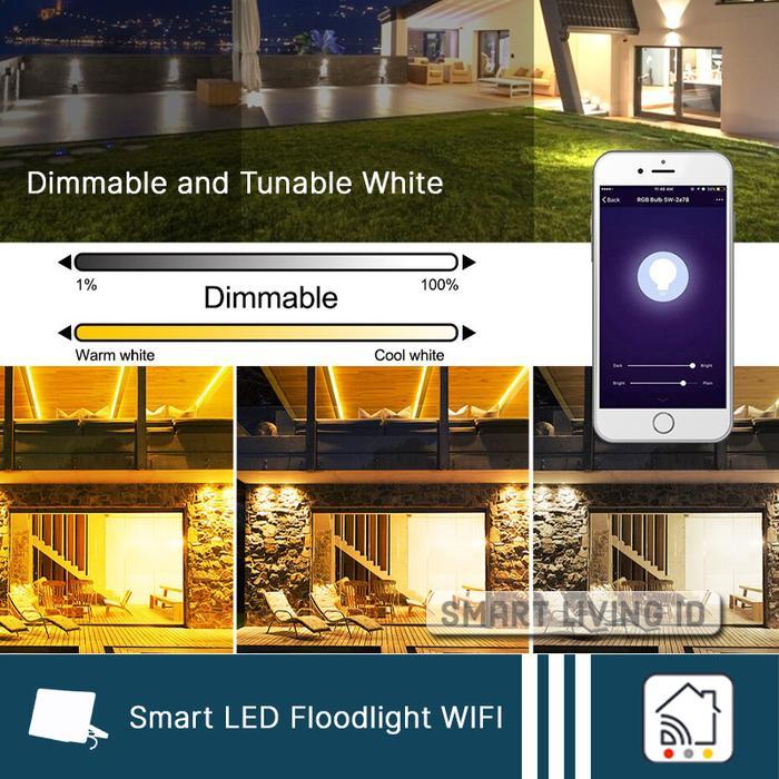 Lampu Sorot Tuya Smart LED Floodlight 50W WIFI RGB GW51
