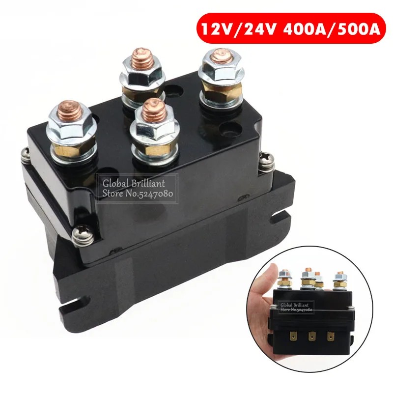 12V 24V 400A/500A Contactor Winch Control Solenoid Relay Electric Wireless Remote Control System Box