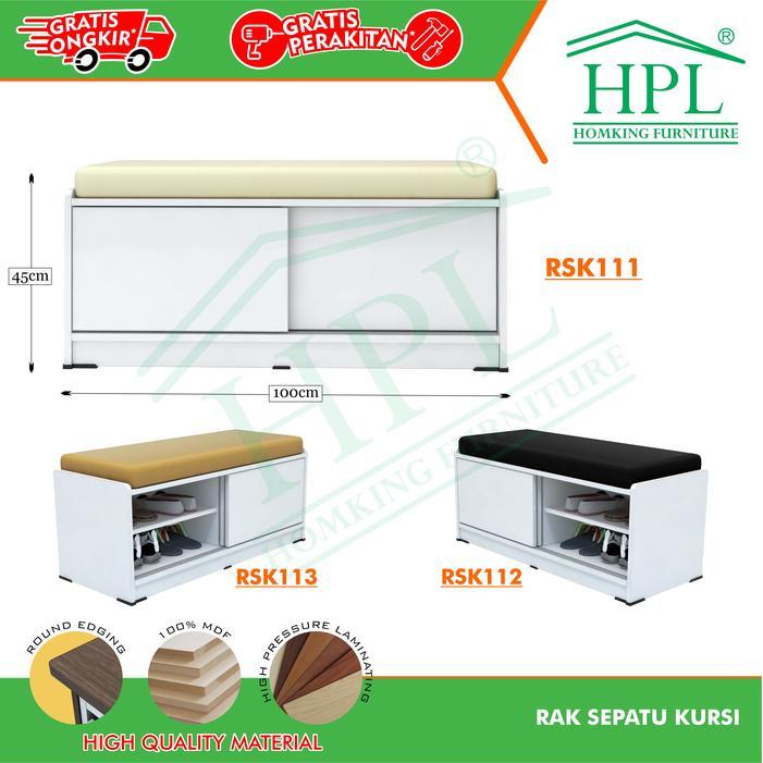 RAK SEPATU KURSI Bangku HPL Modern Minimalis