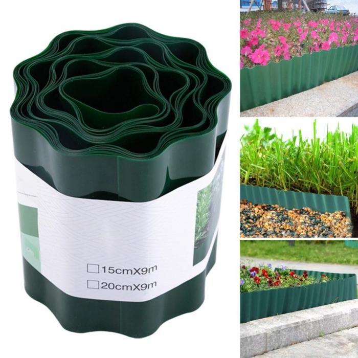 1 Roll Kebun Pagar Plastik Pagar Bergelombang Pagar Pinggir Rumput Dekorasi Pagar Taman Plastik Chic