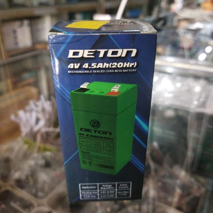 RA- Baterai timbangan battery aki kering 4v 4 volt 4Ah 4 Amper