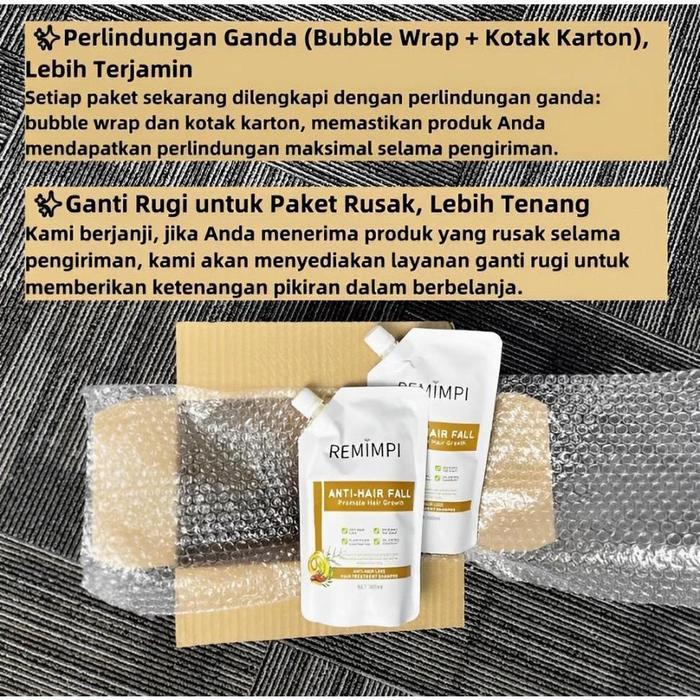 REMIMPI ( PROMO ISI 4 ) Anti Hair-Fall Shampoo Anti Rontok Cegah Ketombe / Shampoo Remimpi Penumbuh