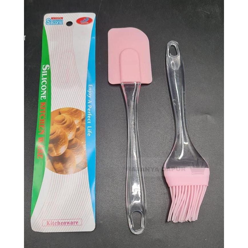 Kuas + sodet silicon set - kuas spatula set tahan panas - kuas roti si
