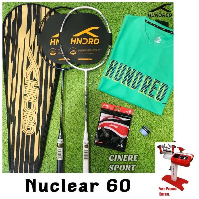 Raket Badminton Hundred Nuclear 60 8U 32Lbs 60Gr