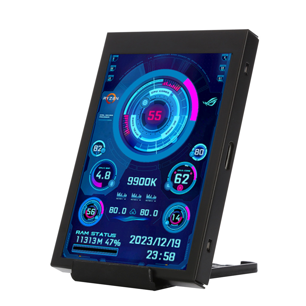 NEW New 3.5 Inch IPS TYPE-C Secondary Screen Computer CPU GPU RAM HDD Monitor USB Display For Freely