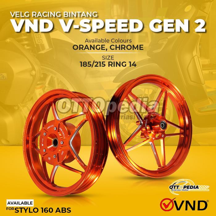 Pelek Velg Racing VND V Speed V2 Ring 12 RING 14 Stylo 160 CBS / Stylo 160 ABS - STYLO CBS RING 14, 