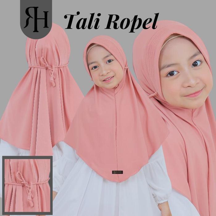 (SPESIAL RAMADHAN) HIJAB ANAK BERGO INSTAN TALI KEPANG JERSEY MUSLIM KERUDUNG ANAK SEKOLAH RENDA